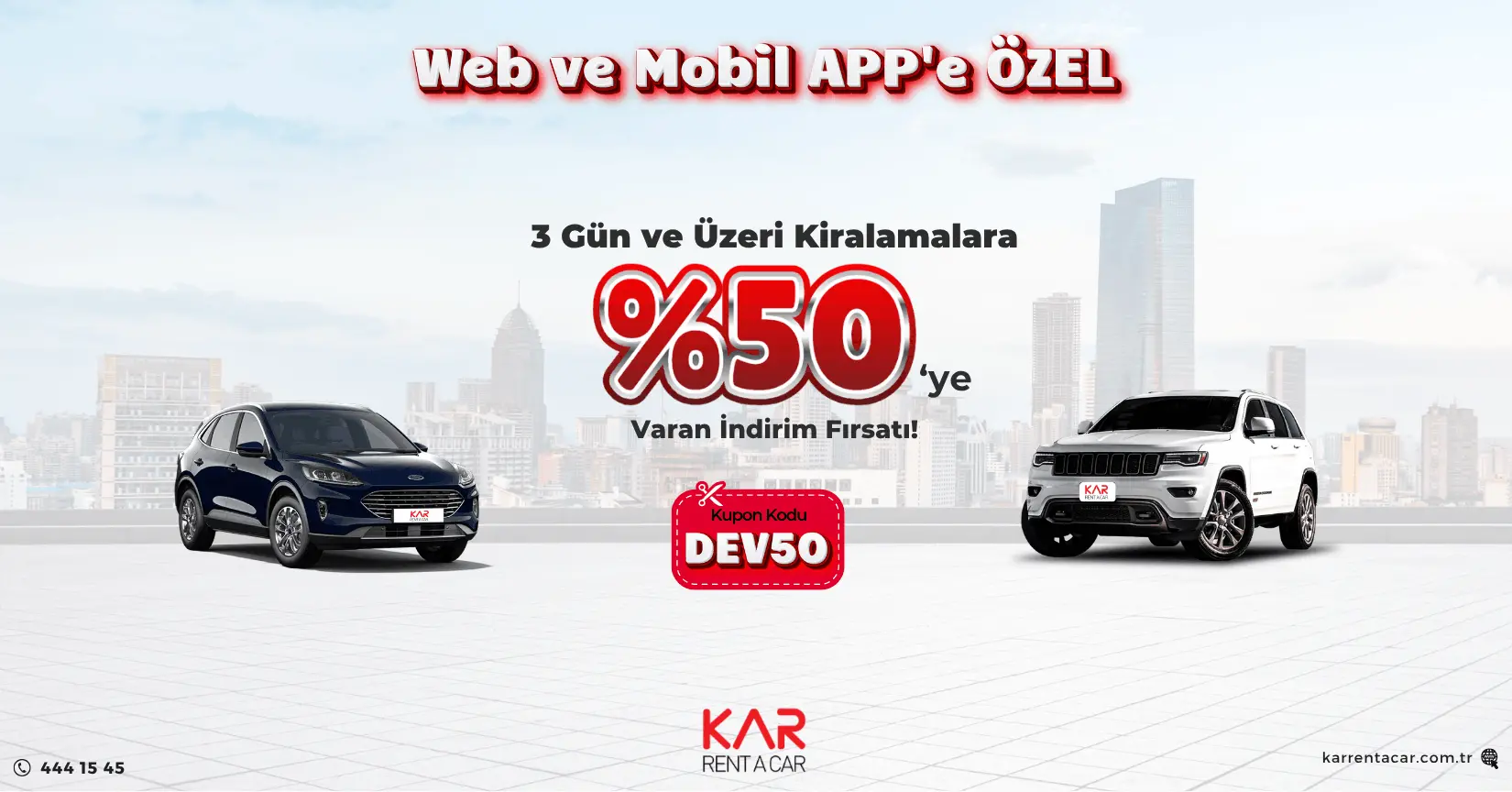Web Sitesine ve Mobil App'e Özel Kampanya