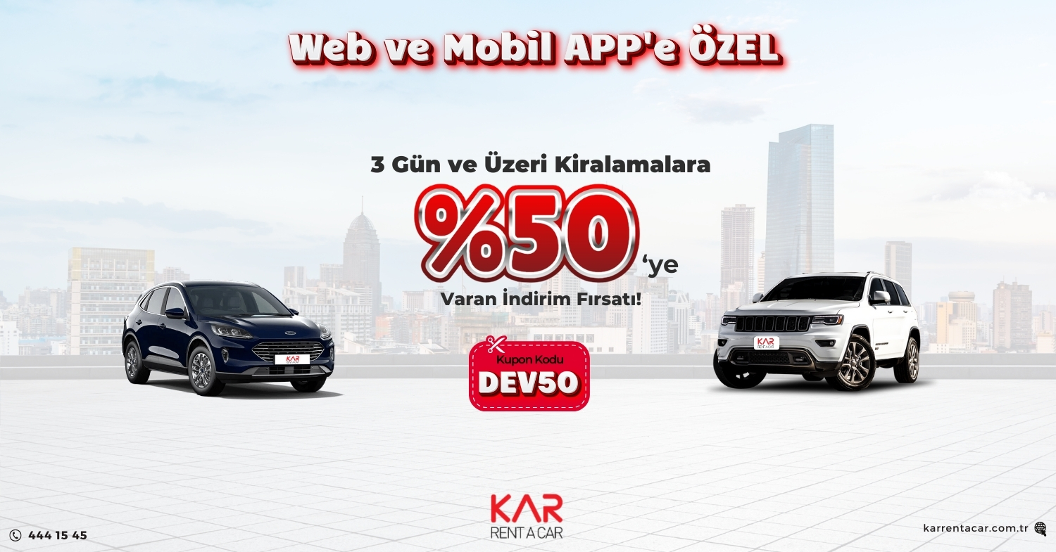 Web Sitesine ve Mobil App'e Özel Kampanya