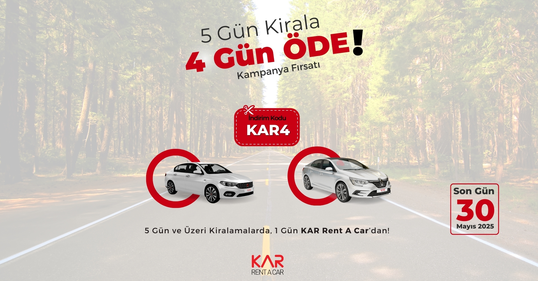 5 Gün Kirala 4 Gün Öde